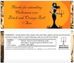 personalized black and orange ball candy bar wrapper